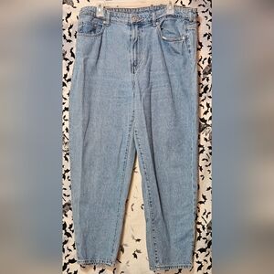&Denim Loose Mom Jeans Ultra High Waist Ankle Length 14 Jean Mom Ample